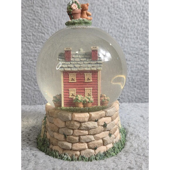 San Francisco Music Box Co Heart Tugs Musical Snow Globe Friends Home House WBox - Picture 6 of 9